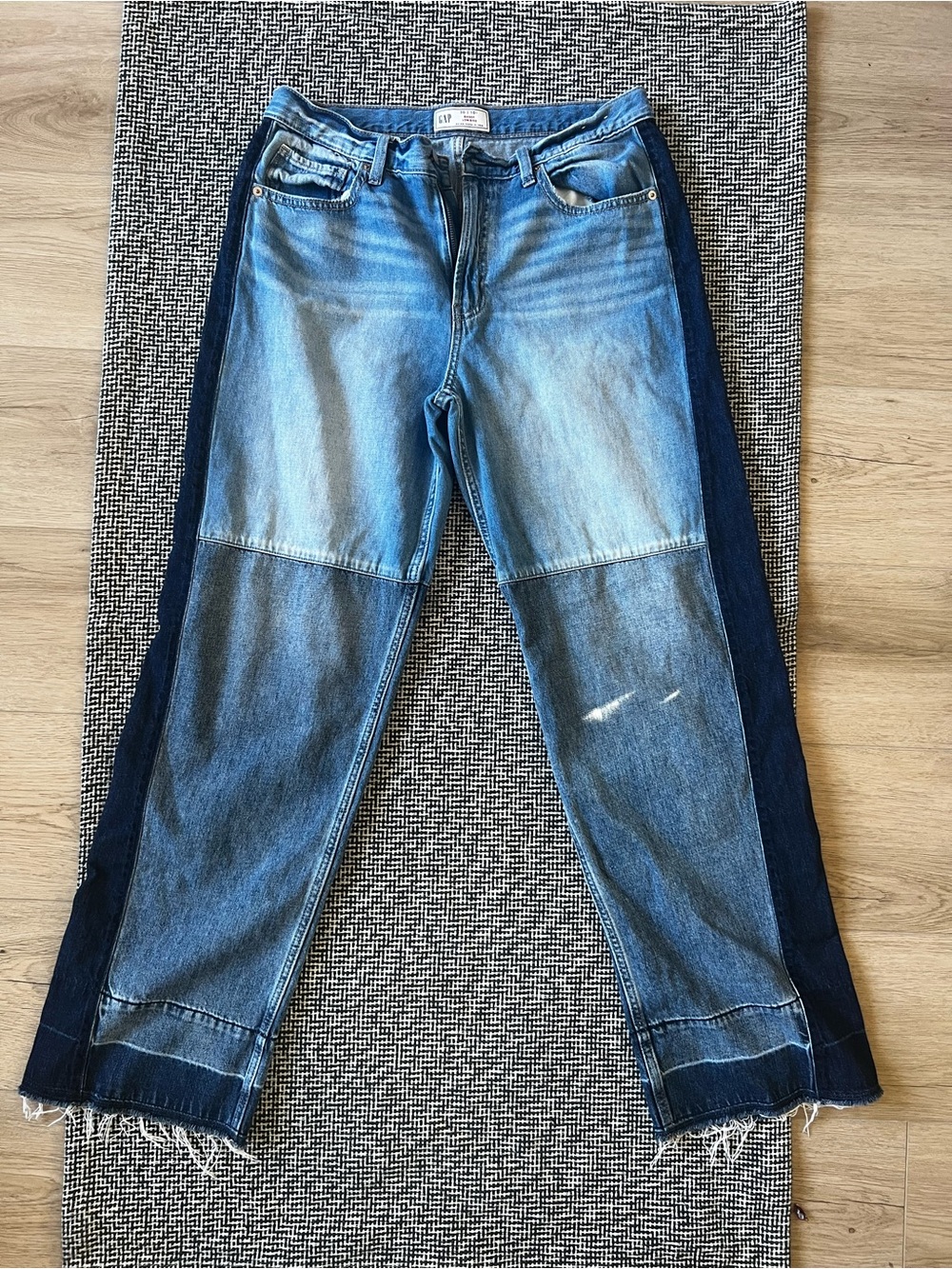 GAP Patchwork Wide Leg Jeans